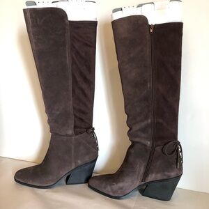 Lucky Brand Womens Mekinna Chocolate Suede Knee-High Boots 12M